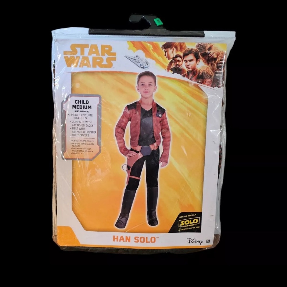 Disney Star Wars Costume Han Solo Kids Medium Size 8-10 NEW #121